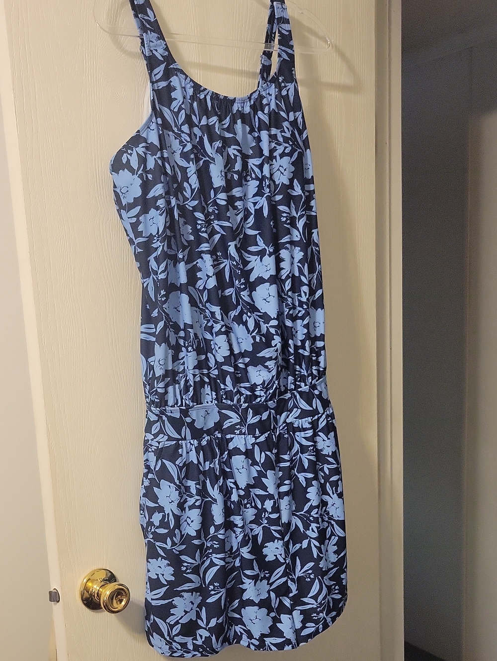 NWT BloomChic Navy and Light Blue Floral Swim Dress